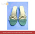 Pastel Green Clear Strap Bella Heels with Bow by@Outfy